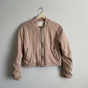 Anthropologie Pilcro jacket womens extra small knit bomber light pink